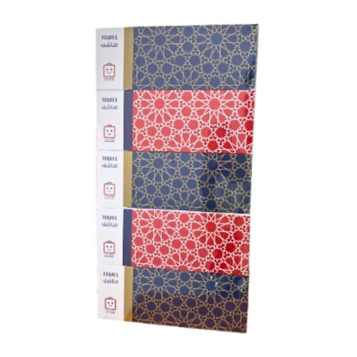 مناشف يد الروضة  مطوية سحب 100ورقة 5 حبة